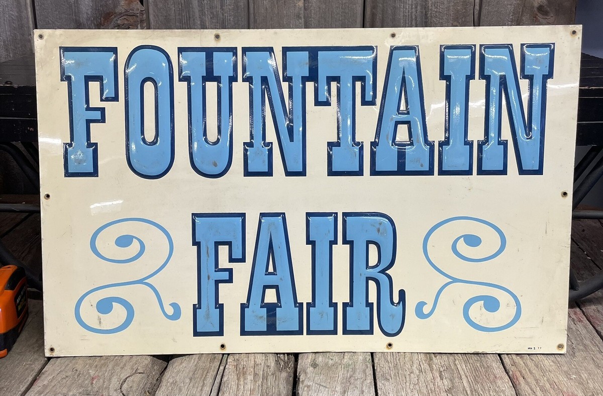 RARE Vintage 1970s Embossed Fountain Fair Hood Ice Cream Truck