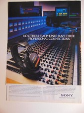 1991 SONY HEADPHONES vintage print ad
