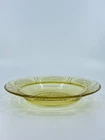 Federal Sharon Cabbage Rose Amber Depression Glass JAM DISH 7.5"D 1935 Vintage