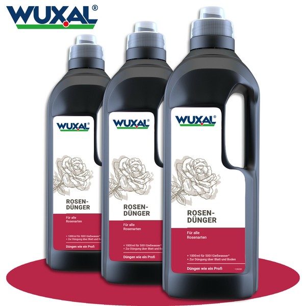 Wuxal 3 X 1 L RosendüNger FlüSsigdüNger FüR Rosen BlüTen Pflege Wachstum Npk-image