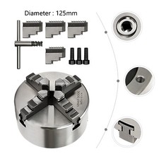 Präzisions 4 Backenfutter Ø80mm/100mm/125mm Vierbackenfutter Drehbankfutter NEU