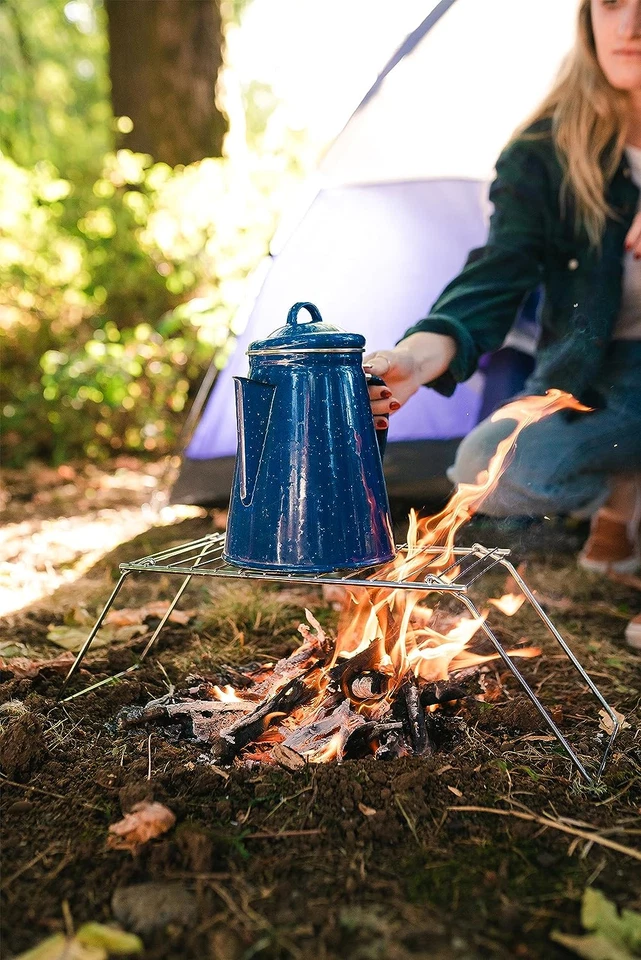 Parrilla de campamento portátil de acero cromado Stansport Foto 2 de 4