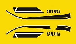 84-85 Yamaha RZ350 PIN STRIPING Decals Set - Kenny Roberts Replica - Yellow/Blk - Picture 4 of 9