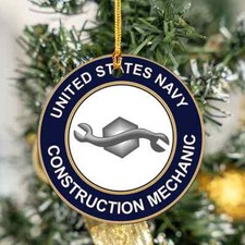 US Navy Construction Mechanic Acrylic Hanging Ornament, Car Ornament Decor