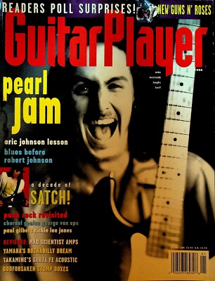 Guitar Player Magazine January 1994 Peal Jam Joe Satriani Rickie Lee Jones