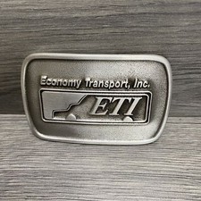 Economy Transport Inc ETI Belt Buckle Metal Rectangular Rounded Edge