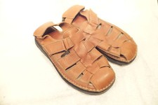 Brown Shoe Co. Men's Tan leather Mc Farland Sandals Size13M Quite Nice