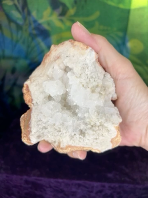 Geode 5” Large Quartz Crystal Cluster Natural Red Mineral Specimen