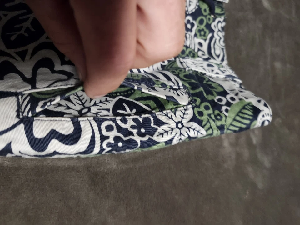 Minifalda Ann Taylor Loft tapiz floral talla 8P verde, cordón, bolsillos Foto 4 de 4