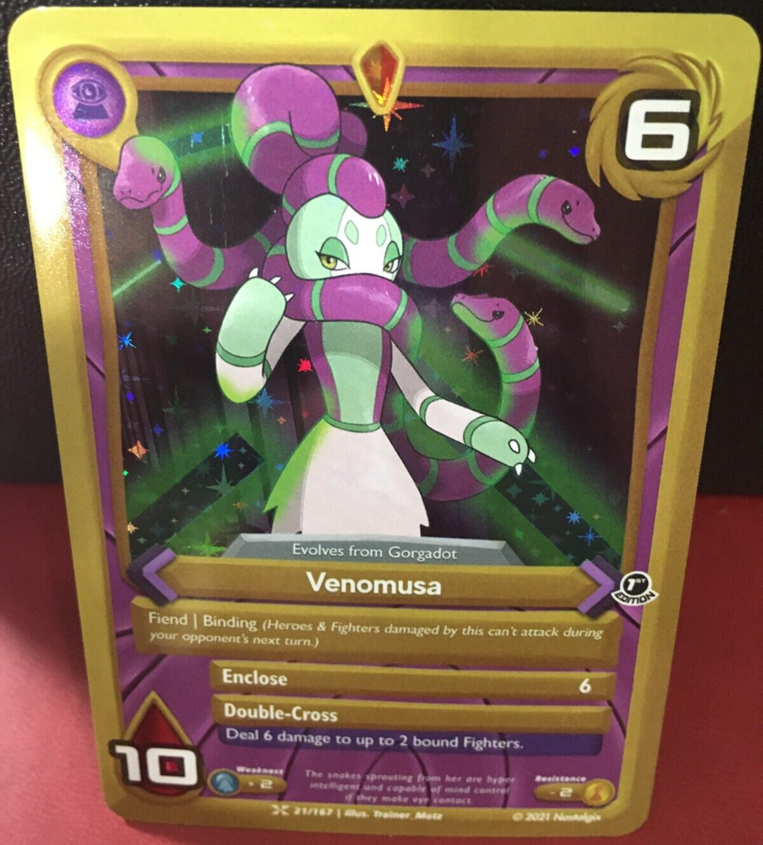 NOSTALGIX TCG 1ST. ED. VENOMUSA 21/167 NOSTALGIX KICKSTARTER RARE