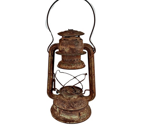 ANCIENNE LAMPE À pétrole Feuerhand Hurricane Lanterne Allemagne décor
