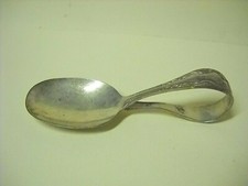 1969 Community Silver Plate Modern Baroque Curved Handle Baby Child Spoon Oneida