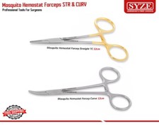 Surgical Mosquito Heamostat Forceps ST & CR 12CM TC & NON-TC Stainless Steel UK