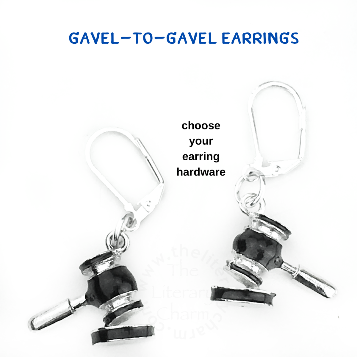 Lawyer Judge Earrings Law School Legal Aid Court GAVEL Block Jewelry UPICK