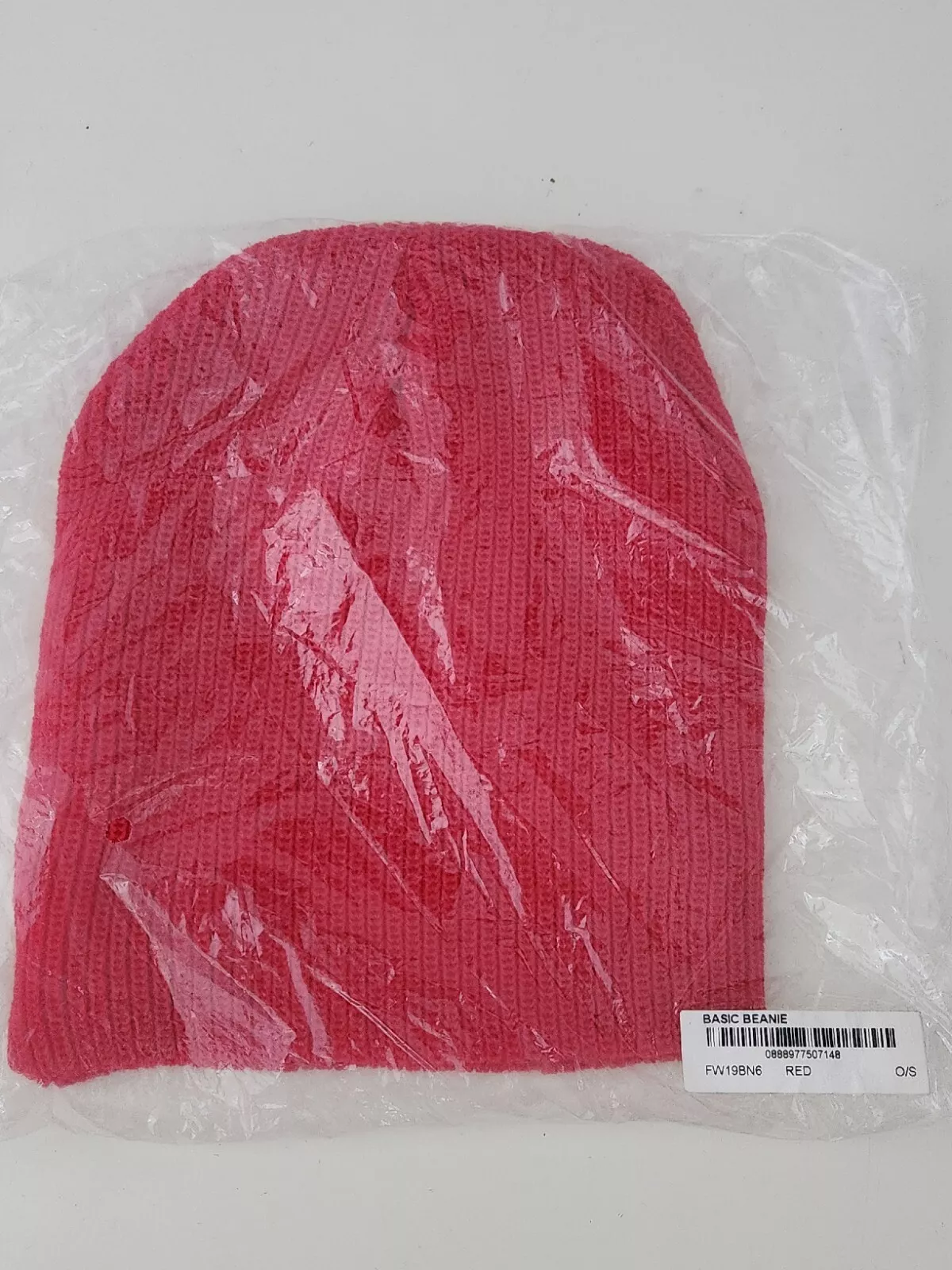 FW19 Supreme Basic beanie Red Hat New And Unopened