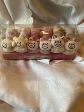 BABY GEAR-SIZE 0-12 MONTHS MULTI COLOR PINK 3PAIRS OF RATTLE SOCKS GIRLS