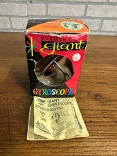 Vintage Stevens Giant Gyroscope Spinning Top Toy Red Silver 1963  Box