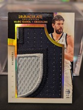 2013-14 Immaculate Numbers Marc Gasol Patch 16/28 Grizzlies
