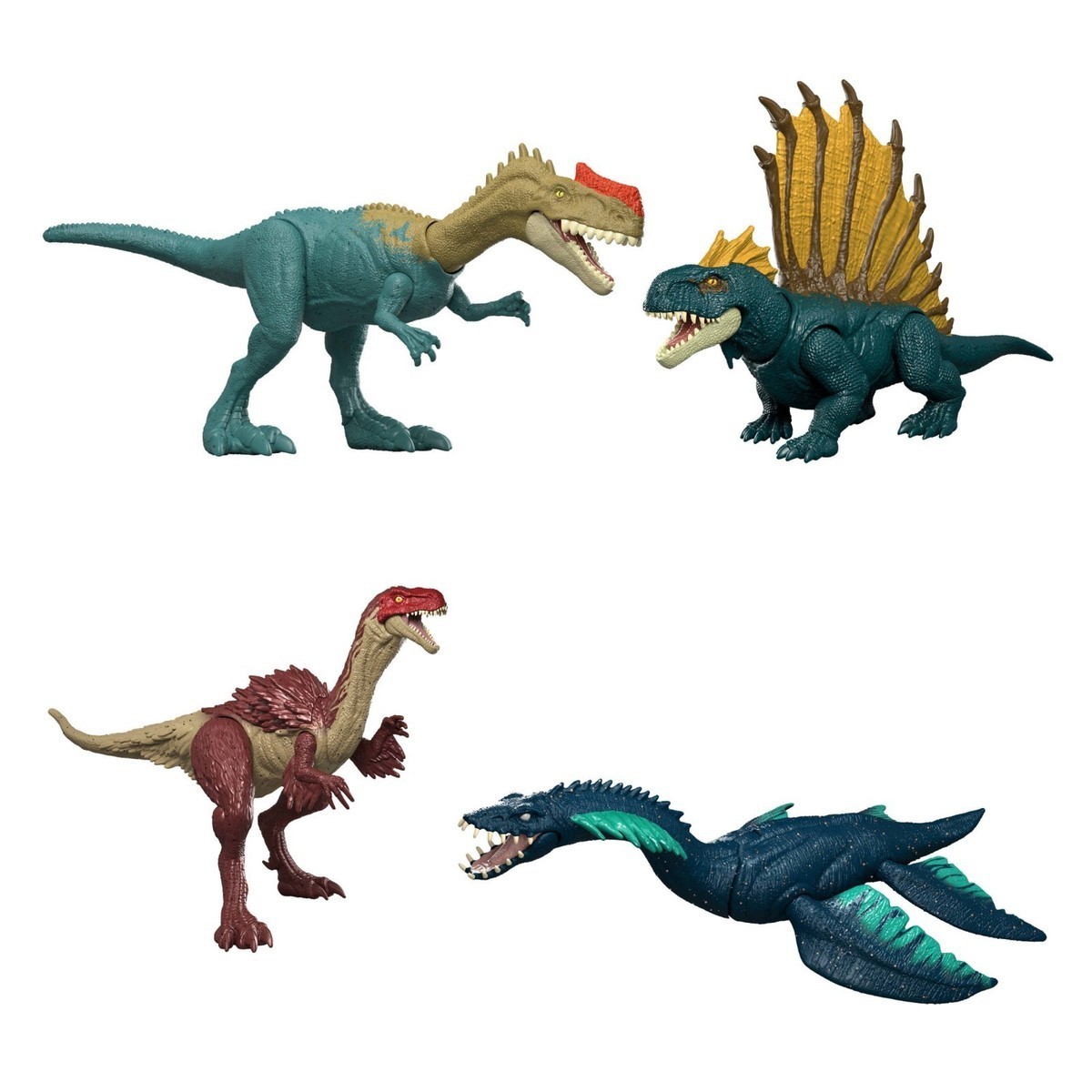 Jurassic Wrld Survival 4pk: Monolophosaurus Dimetrodon