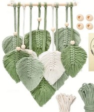 Leaf, Leaves Macrame DIY Craft kit, Wall Hanging Decor, stocking filler 