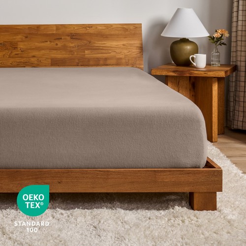 Bare Home Extra Soft Double Brushed 100% Flannel Cotton Fitted Sheet - Picture 33 of 56