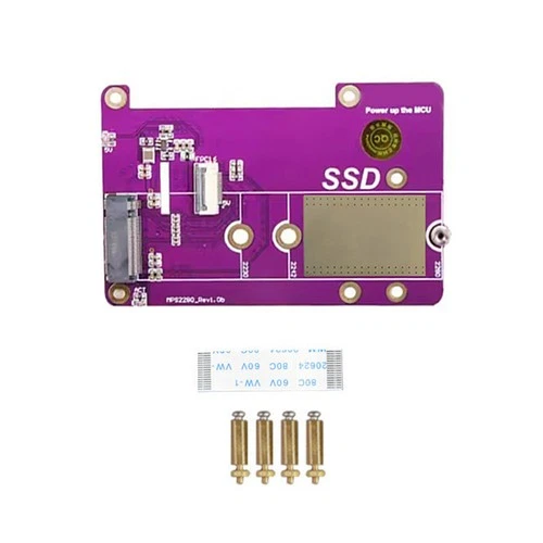 PCIE Pcie X1 Gen2 Gen3 To M.2 SSD NVMe SSD HAT Adapter For Raspberry Pi 5