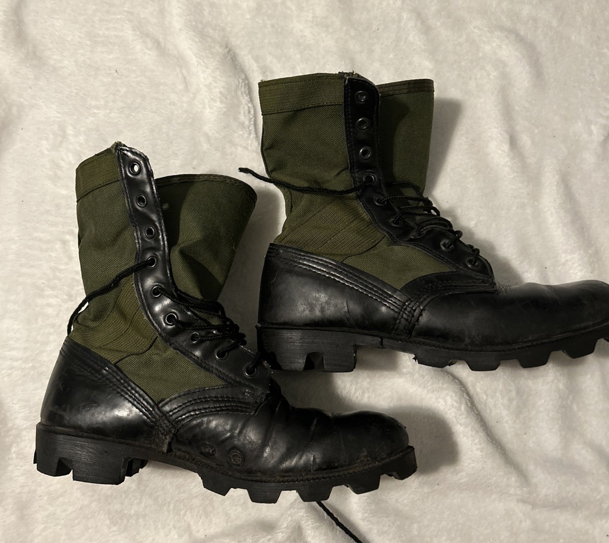Vintage 1980s Jungle Combat Boots Spike Protective Ro Search  Men\'s 10R US MILITARY ISSUE JUNGLE BOOTS PANAMA SOLE RO SEARCH SPIKE  main image 3