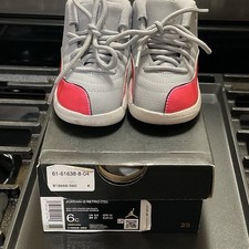 Jordan Air Jordan 12 Retro (TD) 6C Gray/Pink ...