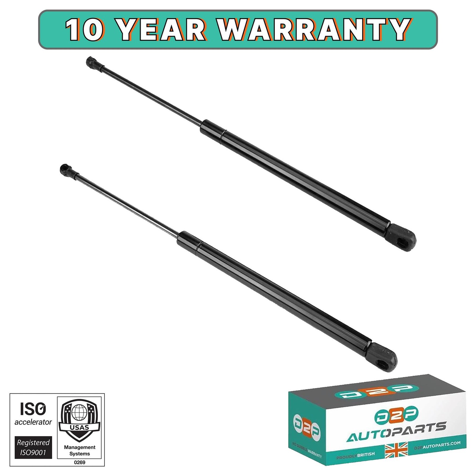 2x TAILGATE BOOT GAS STRUTS FOR VW GOLF MK5 HATCHBACK (2003-2009) 1K6827550D - Image 5