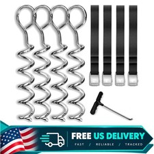 Heavy Duty Trampoline Anchors Set of 4 Galvanized Steel Ground Stakes
