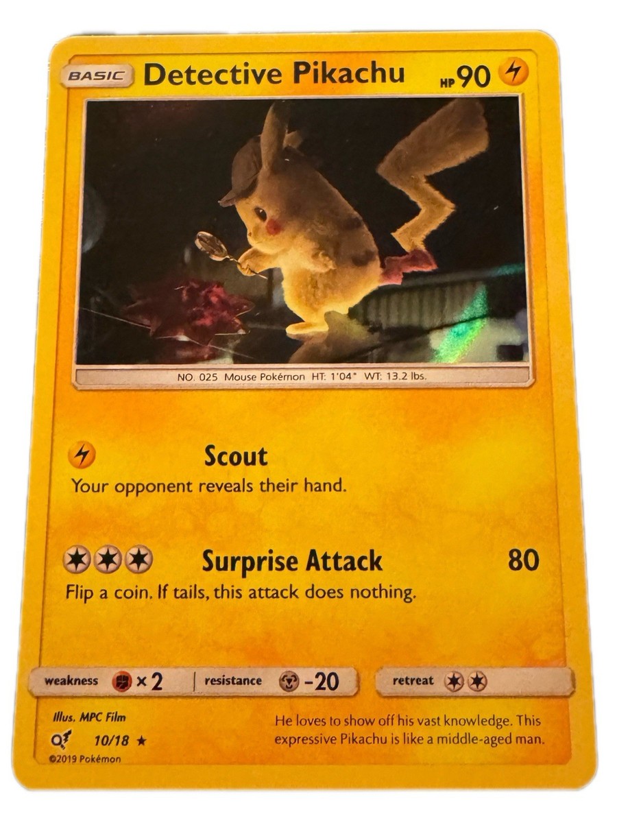 Pokemon Detective Pikachu 10/18 Holo Rare Movie Promo LP Card | eBay