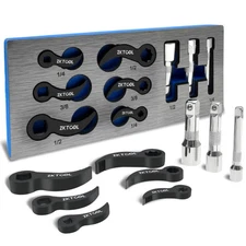 9PC Pry Bar Wrench Adaptor Head Kit,Crowbar Adapter Head Tools, Half Shaft Re...