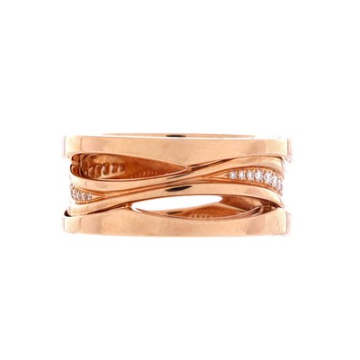 Bvlgari B.Zero1 Design Legend Zaha Hadid Three Band Ring 18K Rose