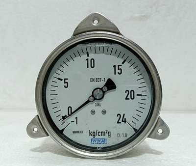 #ad #ad WIKA 233.50.100 PRESSURE GAUGE 1 TO 24 KG CM²G 1 2quot; NPT BACK #4 $103.40