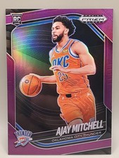 Ajay Mitchell /99 Purple Prizm RC Rookie - 2024-25 Panini Prizm Black 18/99 #133