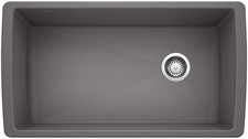 Blanco 441767 Diamond 33-1/2" Undermount Single Basin SILGRANIT - Cinder