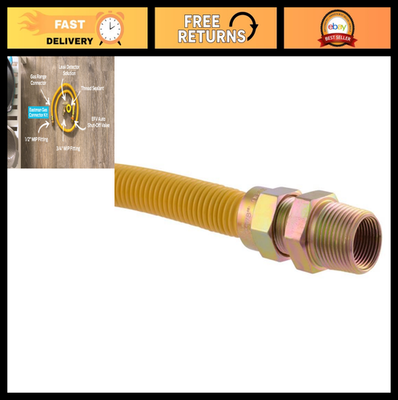 #ad #ad 36quot; Flexible Gas Line Connector 1 2quot; OD Stainless Steel 2 MIP Fittings Propa $45.99