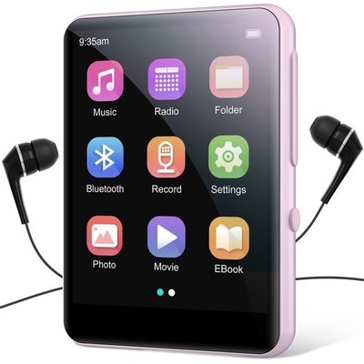 64GB MP3-Player Bluetooth 5.3 2,4 Zoll Touchscreen HiFi UKW-Radio