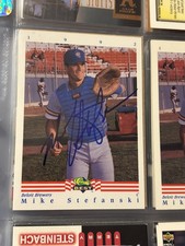 MIKE STEFANSKI AUTOGRAPHED SIGNED 1992 CLASSIC BEST CARD REDS COA