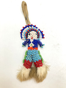 Vintage Beaded Native American Style Pocket size Doll