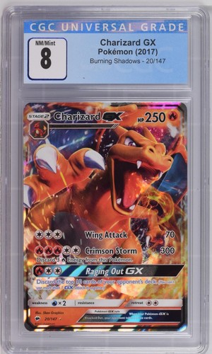 Charizard-GX graded CGC 8 for sale on eBay
