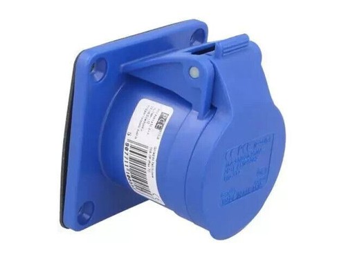 Schalttafeleinbau Steckdose gerade Generator 16 Amp 240 Volt für Generator 16A 240V - Bild 4 von 5