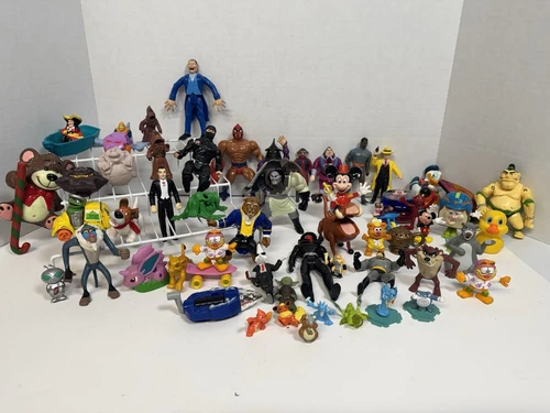 Vintage Action Figure Toy Lot 80’s 90’s y2k Rubber Plastic Pokemon Batman Disney