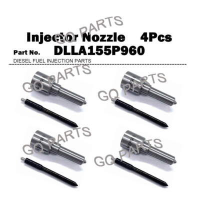 DLLA155P960 4Pcs Injector Nozzle for Toyota RAV4 1AD 2AD 23670-0R130 23670-0R180