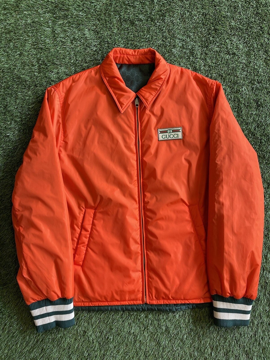 ジャケット・アウター GUCCI Reversible Nylon Bomber Jacket Gucci - Reversible bomber jacket black - The Corner