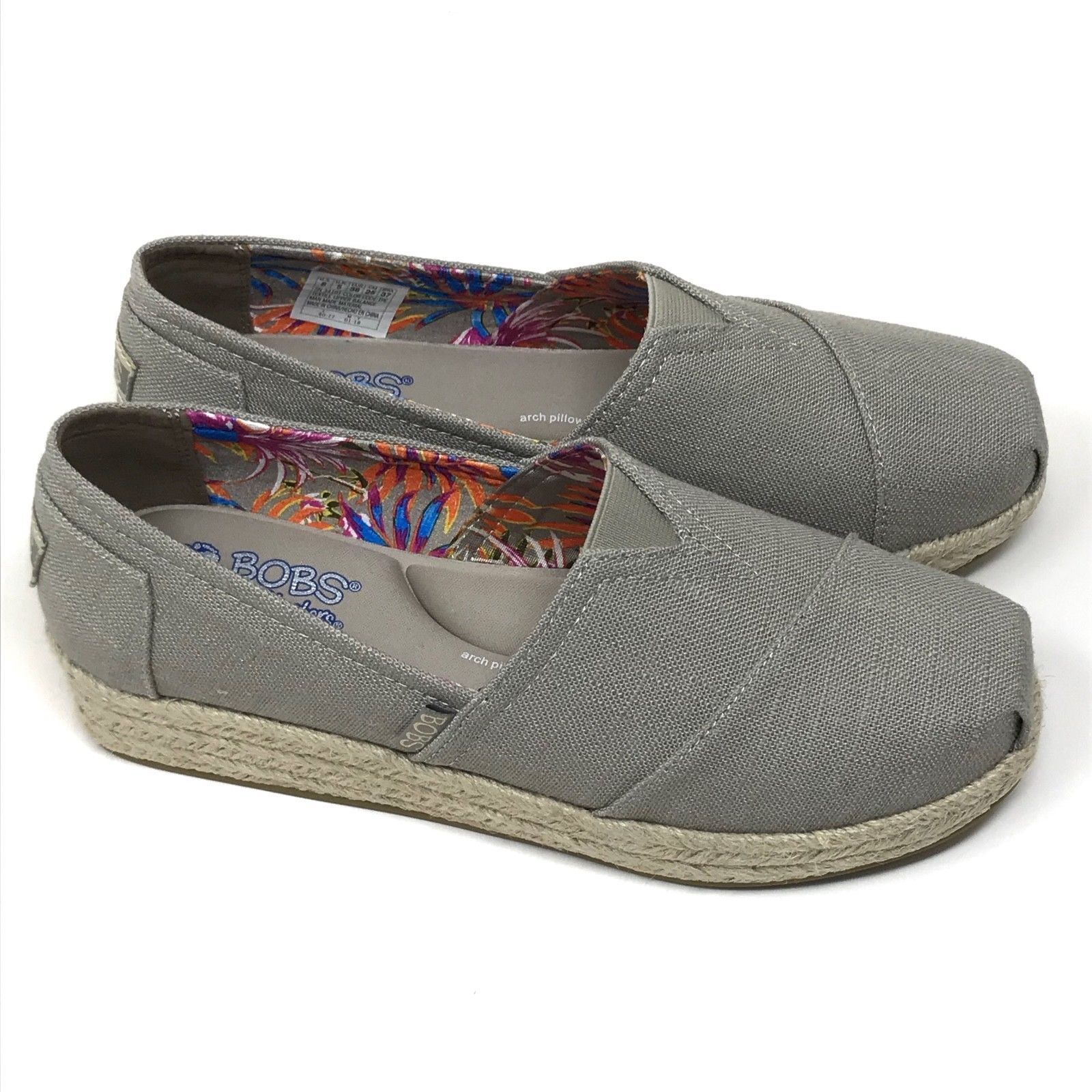 skechers bobs espadrille wedge slip-on