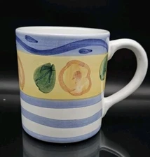 Caleca Sorrento Hand Painted Terracotta Coffee Mug Made In Italy