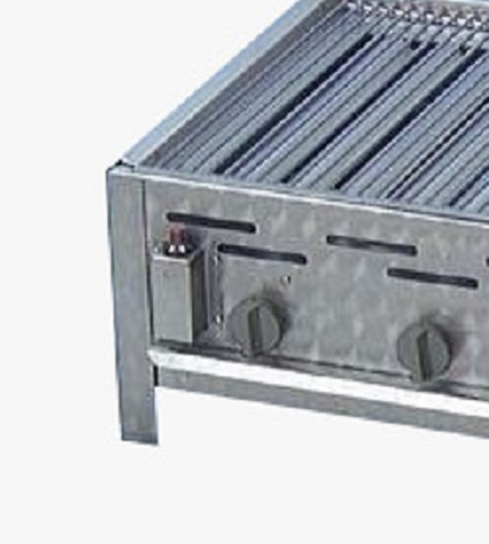 Grill Gasgrill Edelstahl 6 flammig mit Edelstahl Rost zerlegbar 114 x