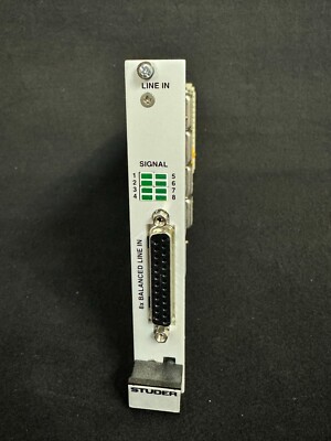 Preowned Studer Vista V Line In Card Studer D21M I/O