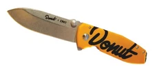 DONUT x CRKT SQUID Folding Utility Knife Yellow G10 D2 Blade LIMITED EDITION
